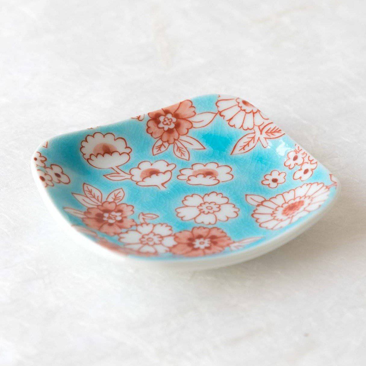 Flower Shower Kutani Sauce Plate - MUSUBI KILN - Quality Japanese Tableware and Gift