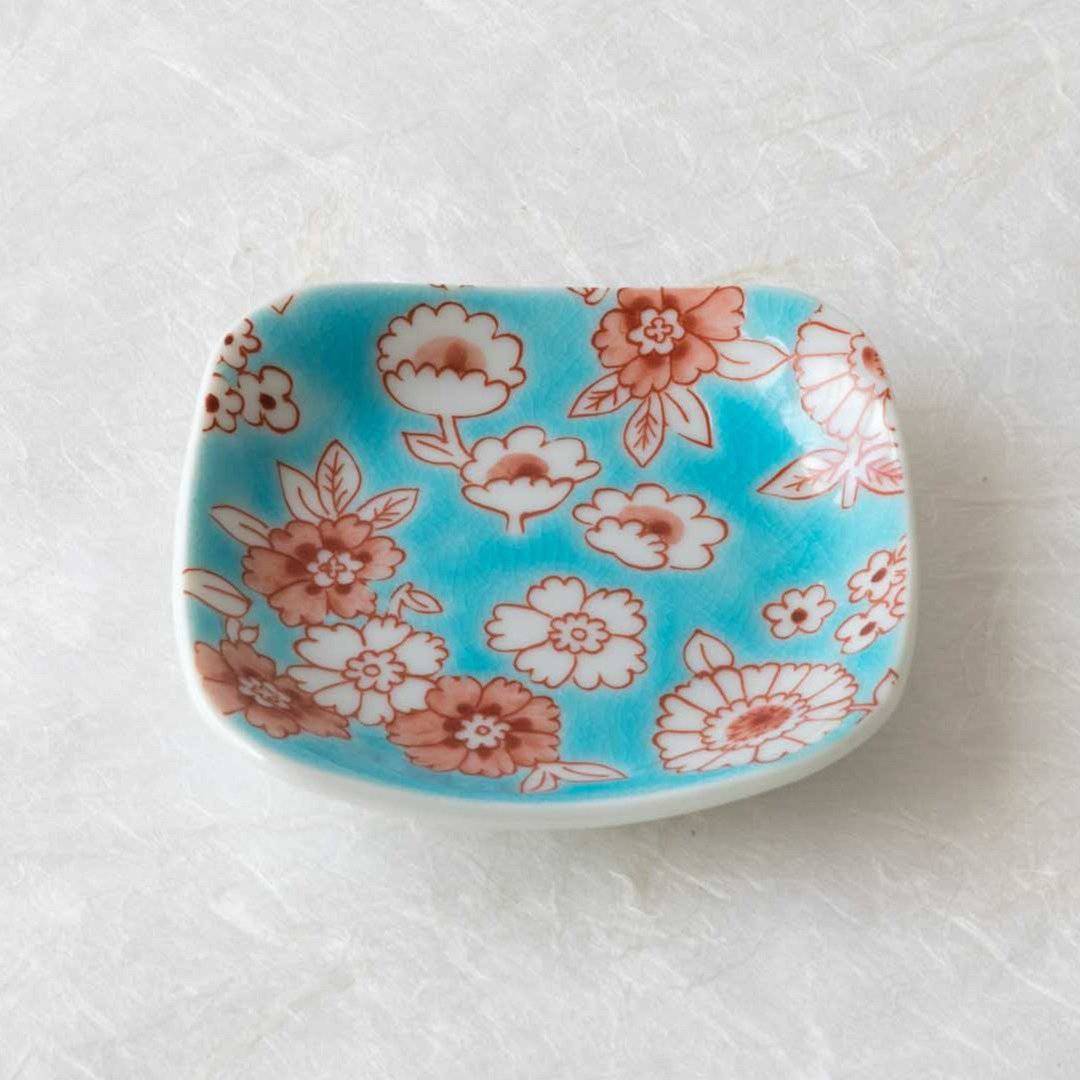 Flower Shower Kutani Sauce Plate - MUSUBI KILN - Quality Japanese Tableware and Gift