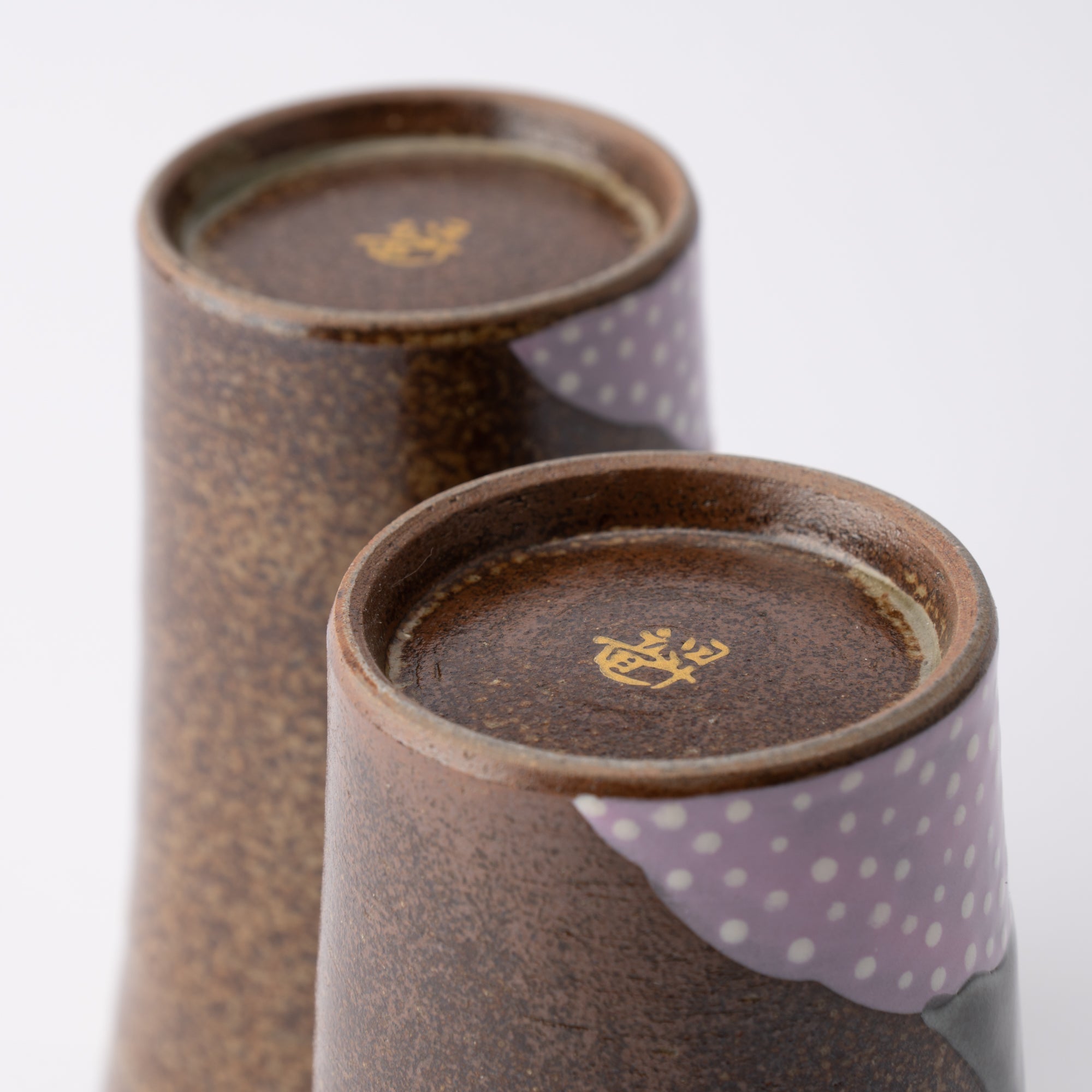 Fuji and Sakura Kutani Tumbler Pair - MUSUBI KILN - Quality Japanese Tableware and Gift