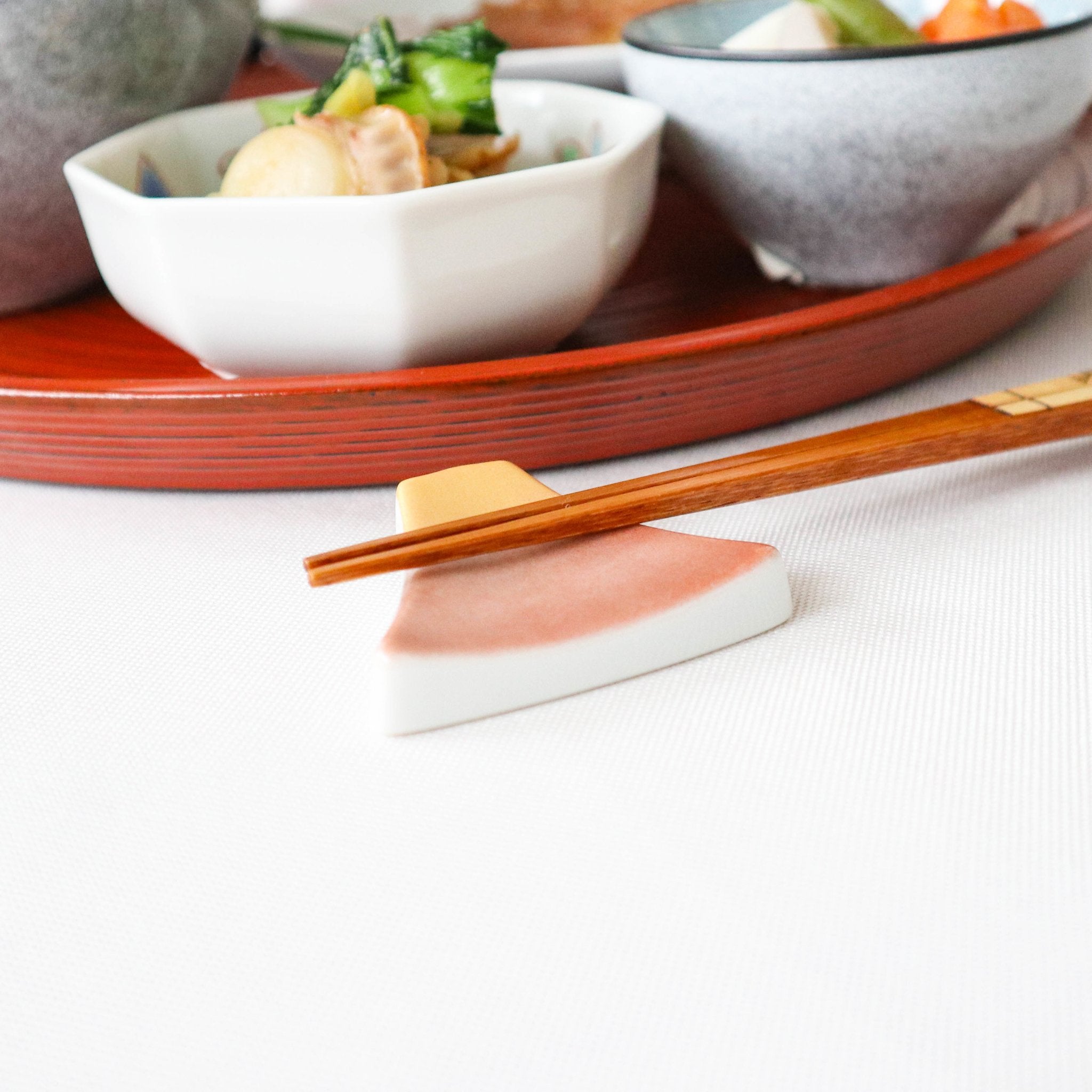 Fuji Kutani Chopstick Rest Set - MUSUBI KILN - Quality Japanese Tableware and Gift