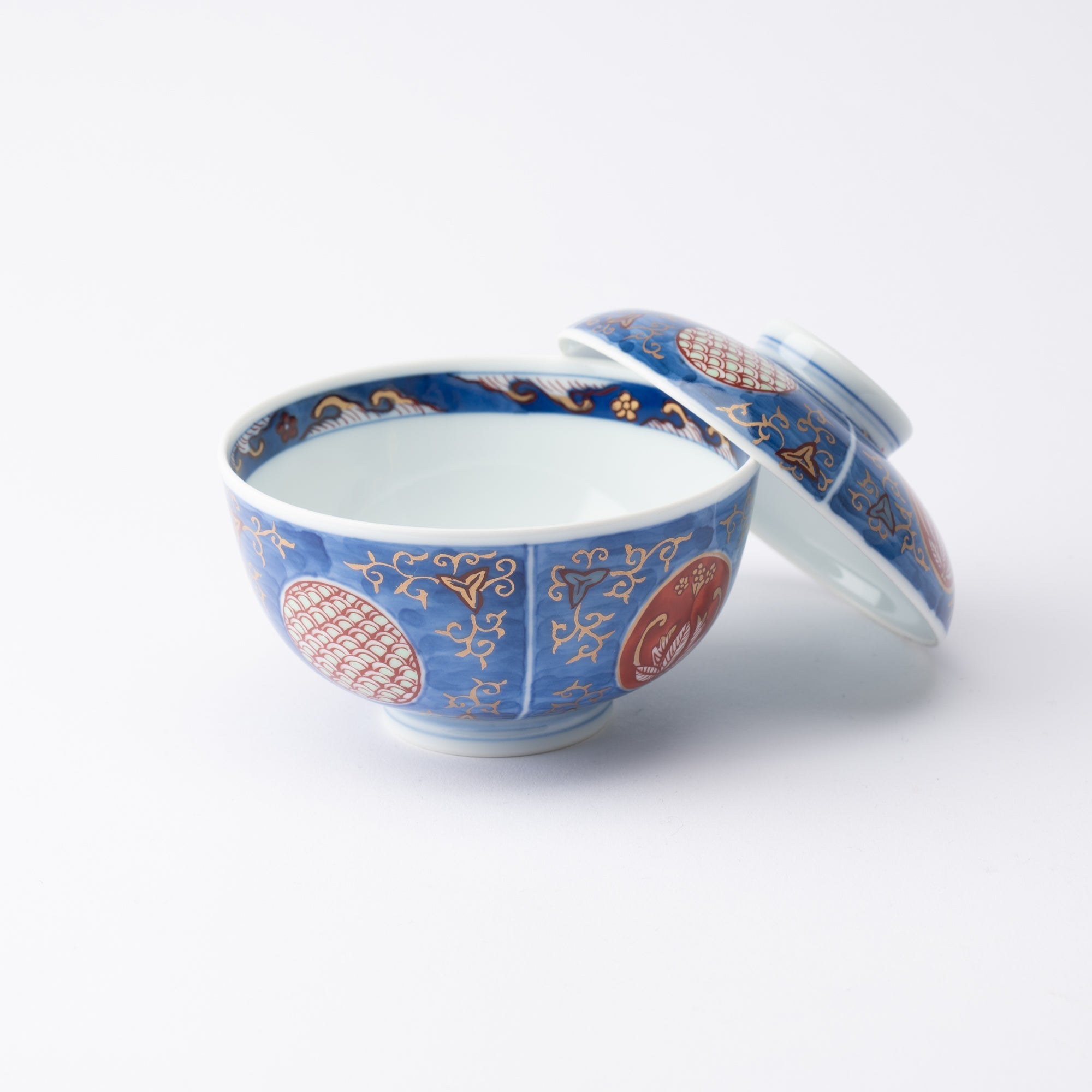 Fujimasa Gold Arabesque Arita Kobachi Bowl With Lid - MUSUBI KILN - Quality Japanese Tableware and Gift