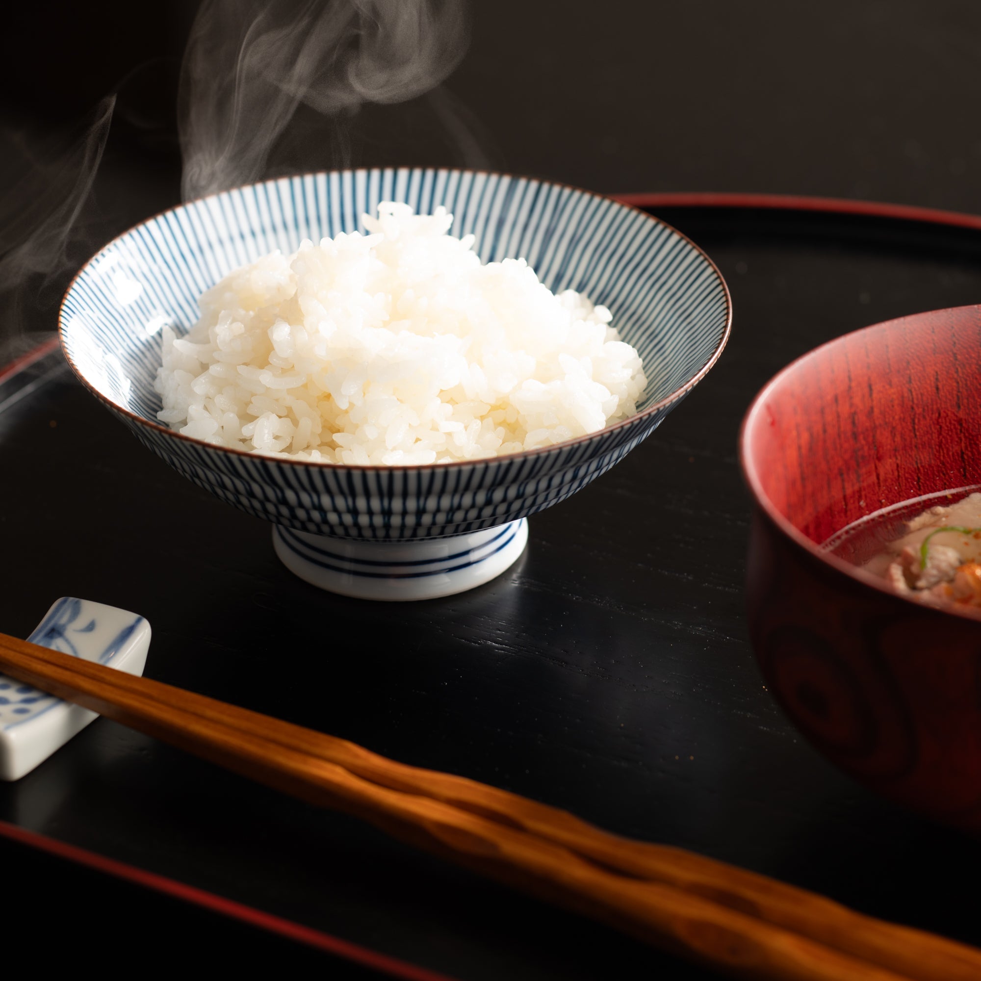 Fukuhou Kiln Tokusa Hasami Japanese Rice Bowl - MUSUBI KILN - Quality Japanese Tableware and Gift