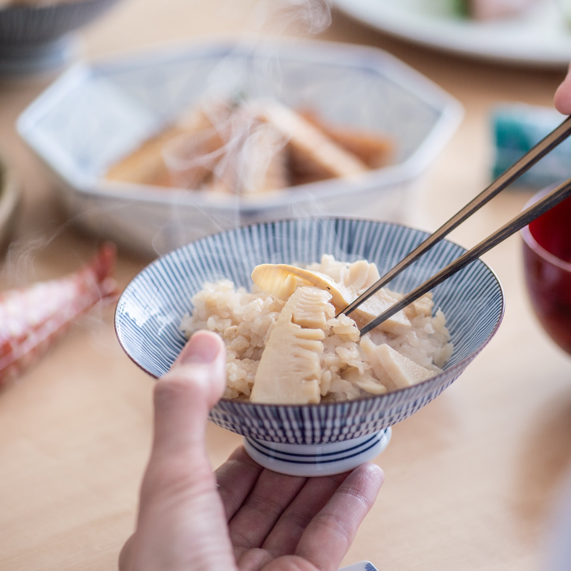 Fukuhou Kiln Tokusa Hasami Japanese Rice Bowl - MUSUBI KILN - Quality Japanese Tableware and Gift