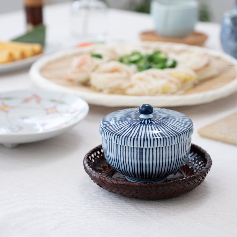 Fukuhou Kiln Tokusa Hasami Teacup with lid - MUSUBI KILN - Quality Japanese Tableware and Gift