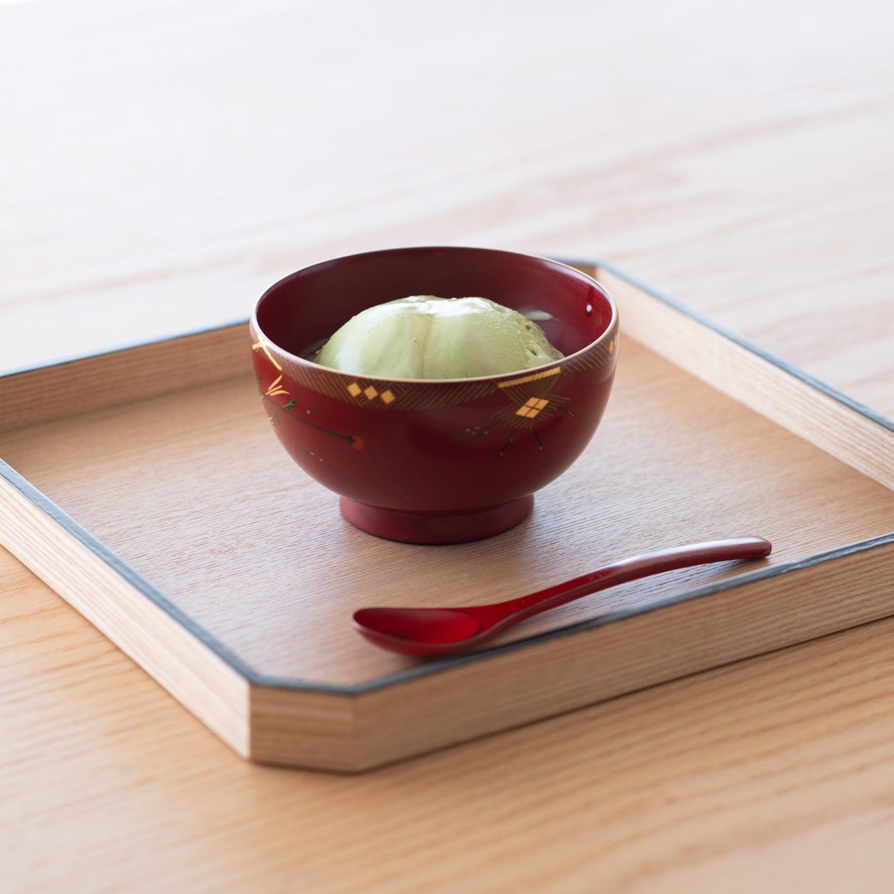 Fukunishi Sobe Chrysanthemum Aizu Lacquerware Soup Bowl - MUSUBI KILN - Quality Japanese Tableware and Gift