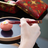 Fukunishi Sobe Pine, Bamboo and Plum Aizu Lacquerware Dessert Spoon and Fork Set - MUSUBI KILN - Quality Japanese Tableware and Gift