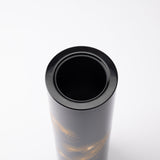 Fukunishi Sobe Pine Tree Aizu Lacquer Cylindrical Flower Vase with Tray - MUSUBI KILN - Quality Japanese Tableware and Gift