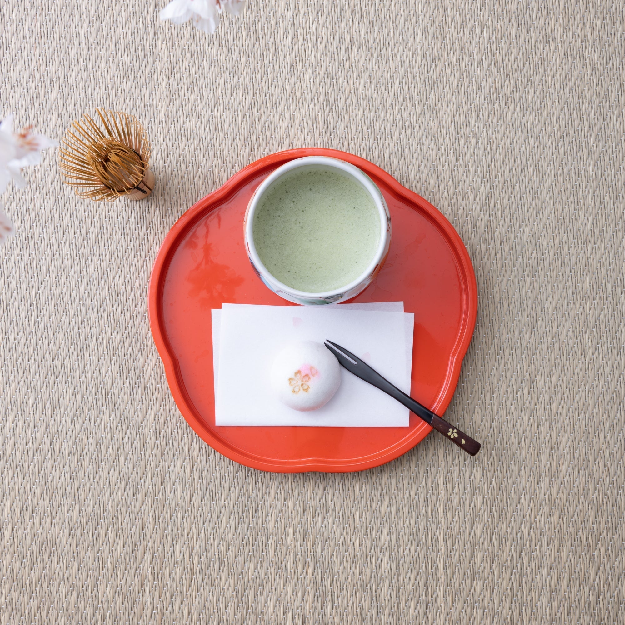 Fukunishi Sobe Plum - Shaped Aizu Lacquerware Tray - MUSUBI KILN - Quality Japanese Tableware and Gift