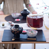 Fukunishi Sobe Sakura Aizu Lacquerware Soup Bowl with lid - MUSUBI KILN - Quality Japanese Tableware and Gift