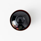 Fukunishi Sobe Sakura Aizu Lacquerware Soup Bowl with lid - MUSUBI KILN - Quality Japanese Tableware and Gift