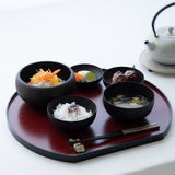 GATOMIKIO Black Yamanaka Lacquerware Oryoki Bowl Set - MUSUBI KILN - Quality Japanese Tableware and Gift