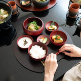 GATOMIKIO Red Yamanaka Lacquerware Oryoki Bowl Set - MUSUBI KILN - Quality Japanese Tableware and Gift