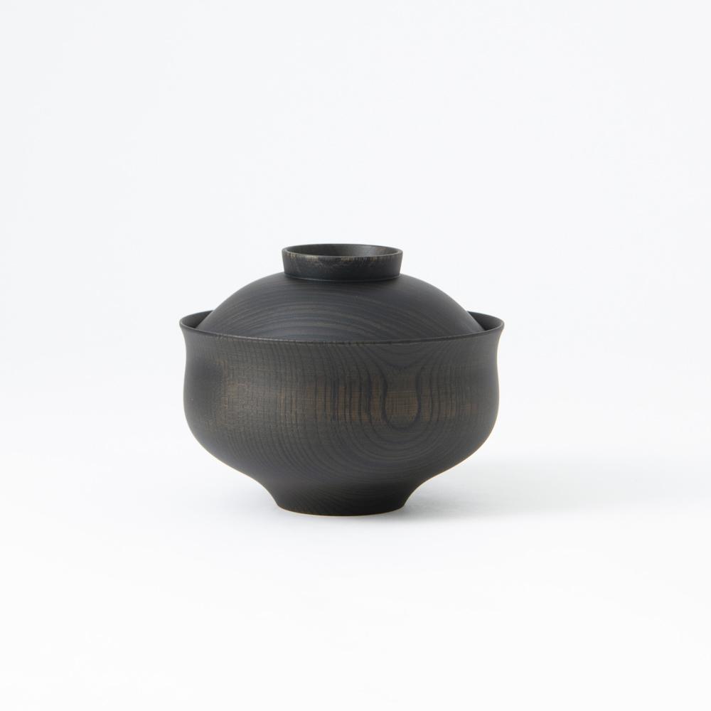 GATOMIKIO TSUMUGI CHIDORI Yamanaka Lacquerware Miso Soup Bowl with lid - MUSUBI KILN - Quality Japanese Tableware and Gift