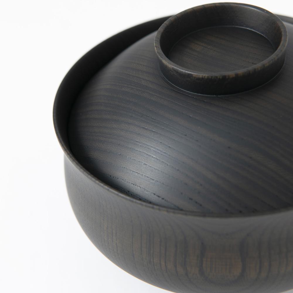 GATOMIKIO TSUMUGI CHIDORI Yamanaka Lacquerware Miso Soup Bowl with lid - MUSUBI KILN - Quality Japanese Tableware and Gift