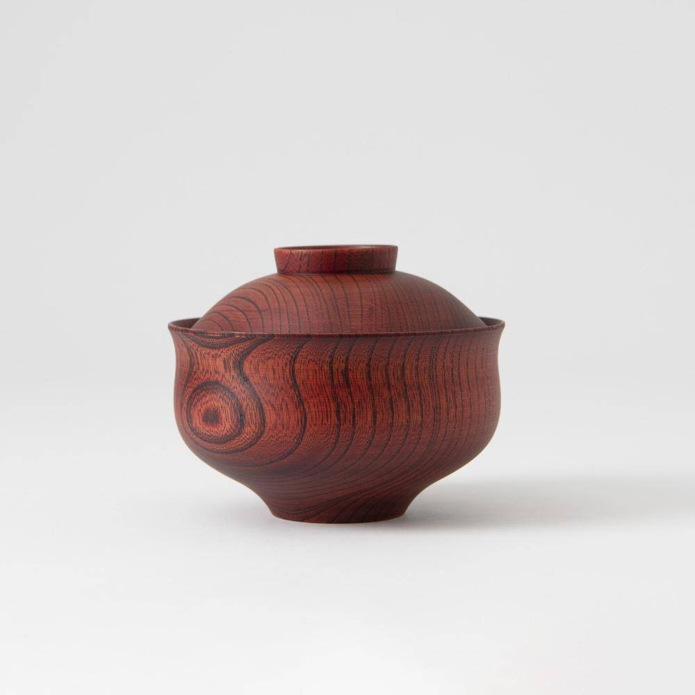 GATOMIKIO TSUMUGI CHIDORI Yamanaka Lacquerware Miso Soup Bowl with lid - MUSUBI KILN - Quality Japanese Tableware and Gift