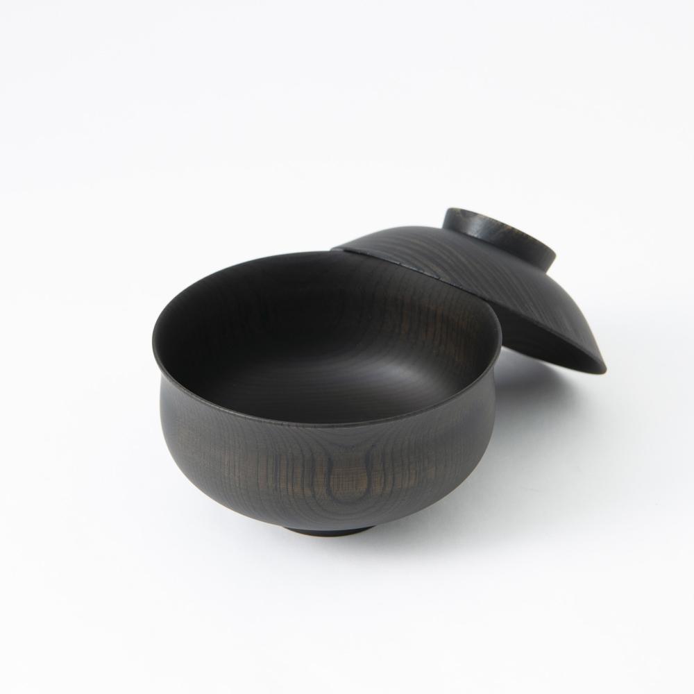 GATOMIKIO TSUMUGI CHIDORI Yamanaka Lacquerware Miso Soup Bowl with lid - MUSUBI KILN - Quality Japanese Tableware and Gift