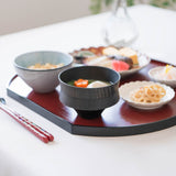 GATOMIKIO TSUMUGI FUJI Yamanaka Lacquerware Miso Soup Bowl - MUSUBI KILN - Quality Japanese Tableware and Gift