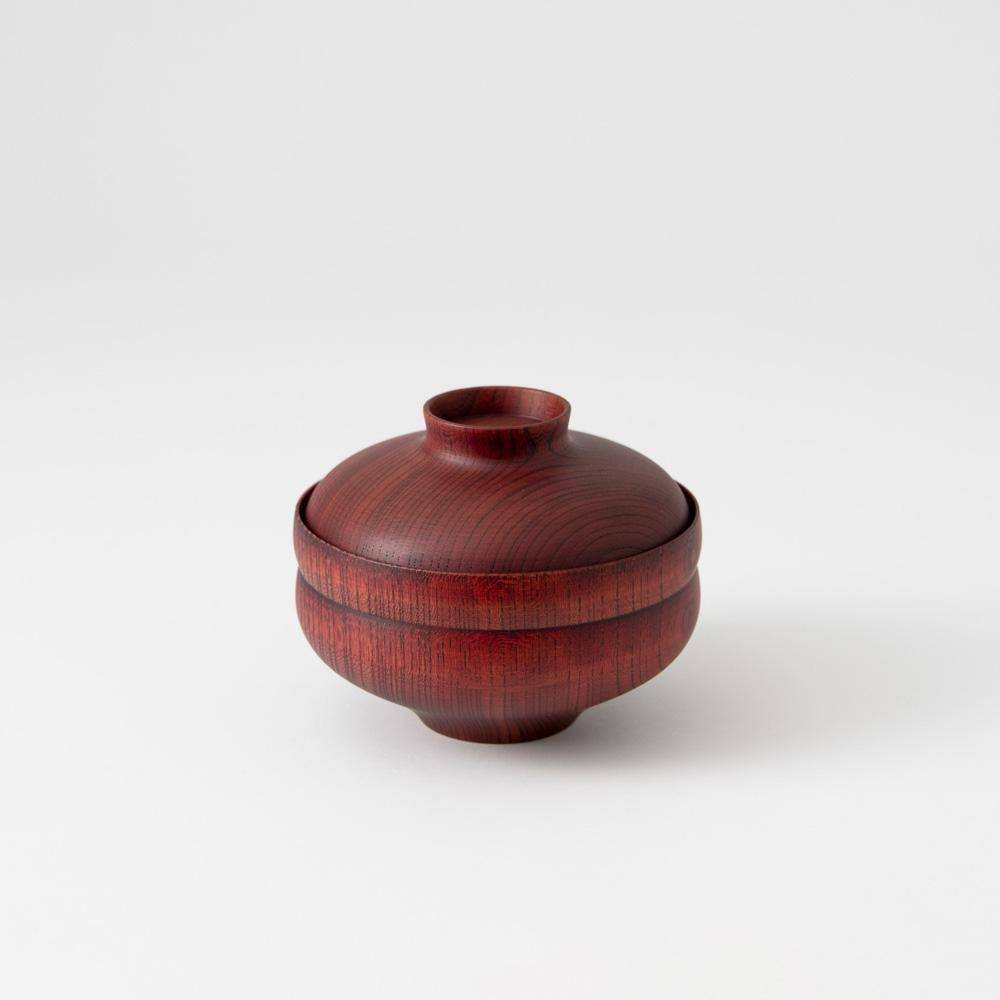 GATOMIKIO TSUMUGI GUNPAI Yamanaka Lacquerware Miso Soup Bowl with lid - MUSUBI KILN - Quality Japanese Tableware and Gift