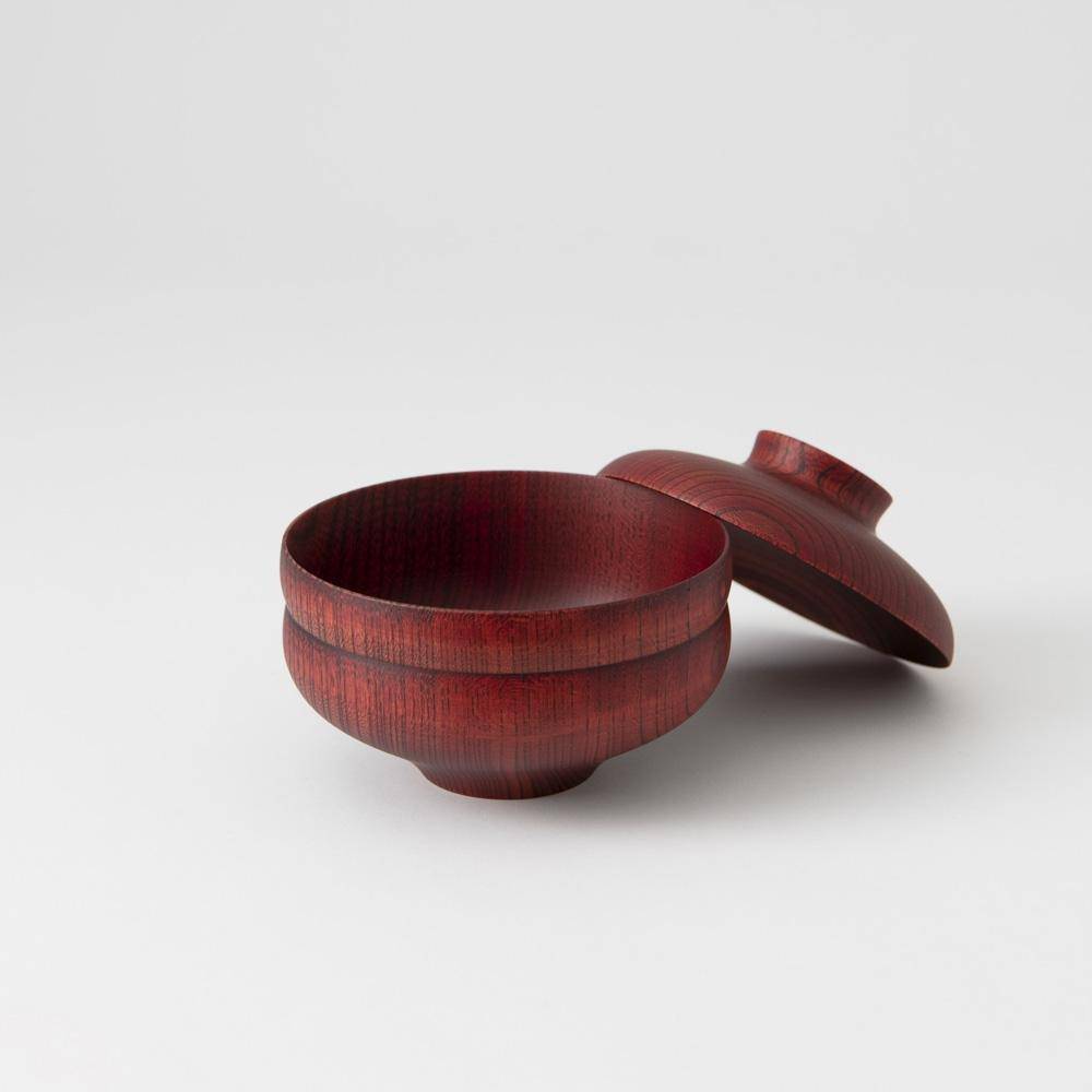 GATOMIKIO TSUMUGI GUNPAI Yamanaka Lacquerware Miso Soup Bowl with lid - MUSUBI KILN - Quality Japanese Tableware and Gift