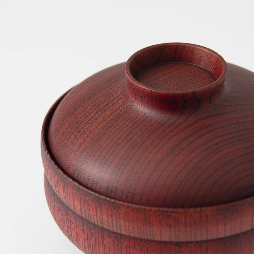 GATOMIKIO TSUMUGI GUNPAI Yamanaka Lacquerware Miso Soup Bowl with lid - MUSUBI KILN - Quality Japanese Tableware and Gift