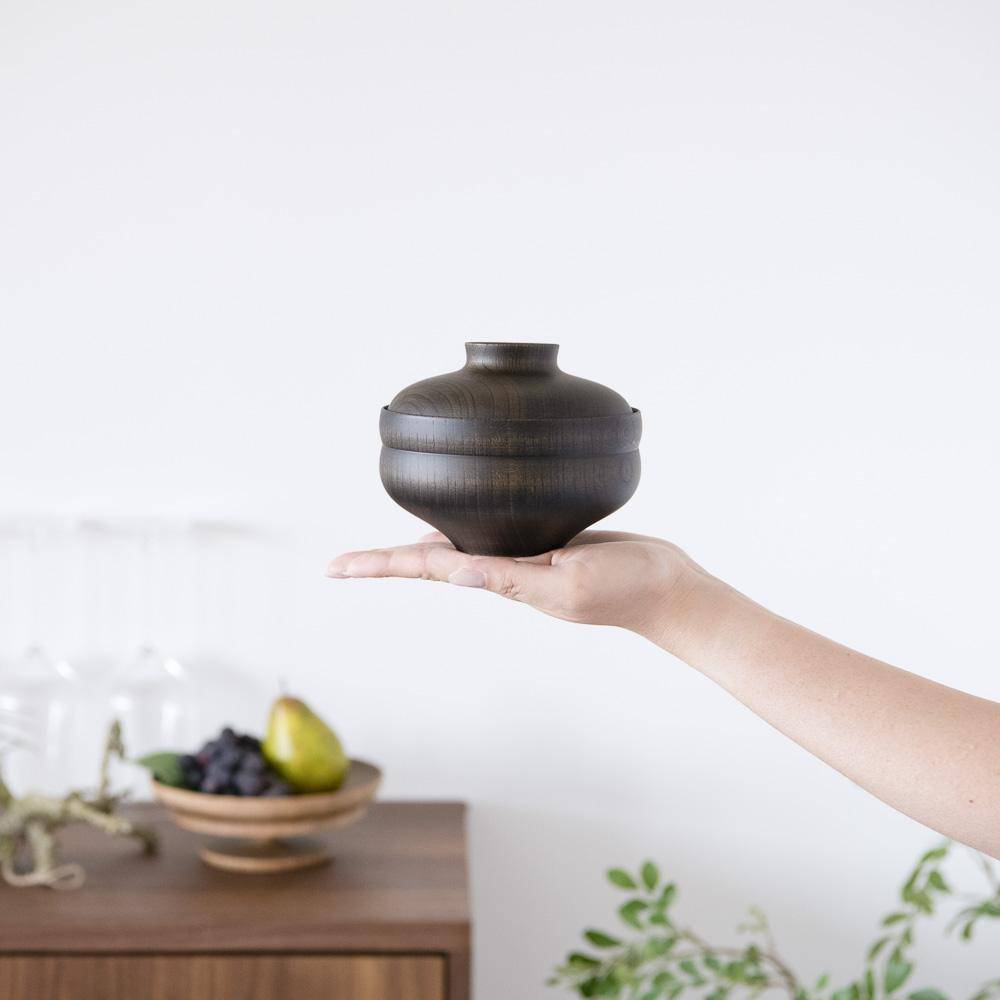 GATOMIKIO TSUMUGI GUNPAI Yamanaka Lacquerware Miso Soup Bowl with lid - MUSUBI KILN - Quality Japanese Tableware and Gift