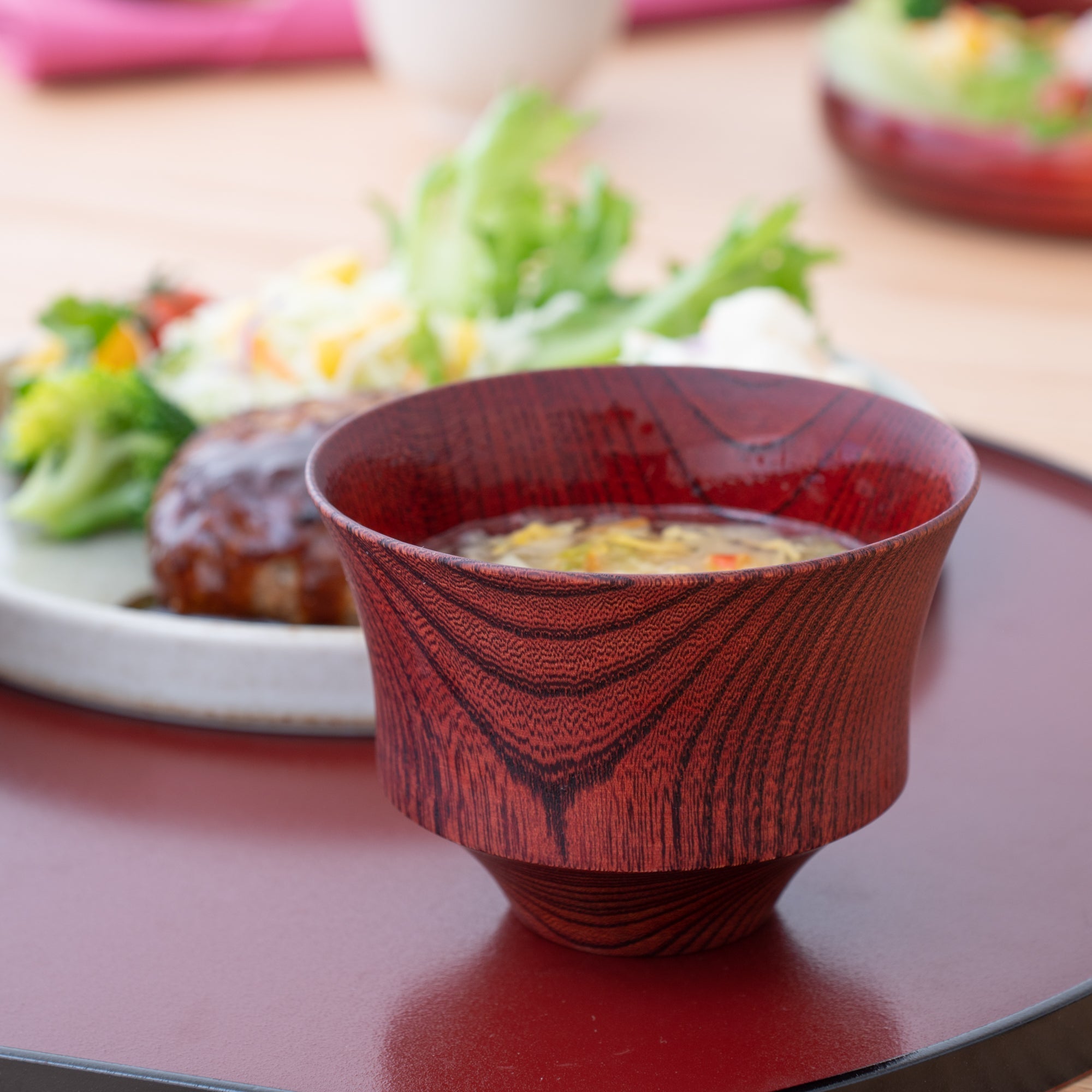 GATOMIKIO TSUMUGI KOMAGATA Yamanaka Lacquerware Miso Soup Bowl - MUSUBI KILN - Quality Japanese Tableware and Gift