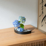 Gingado Aluminum Half Moon Ikebana Flower Vase - MUSUBI KILN - Quality Japanese Tableware and Gift