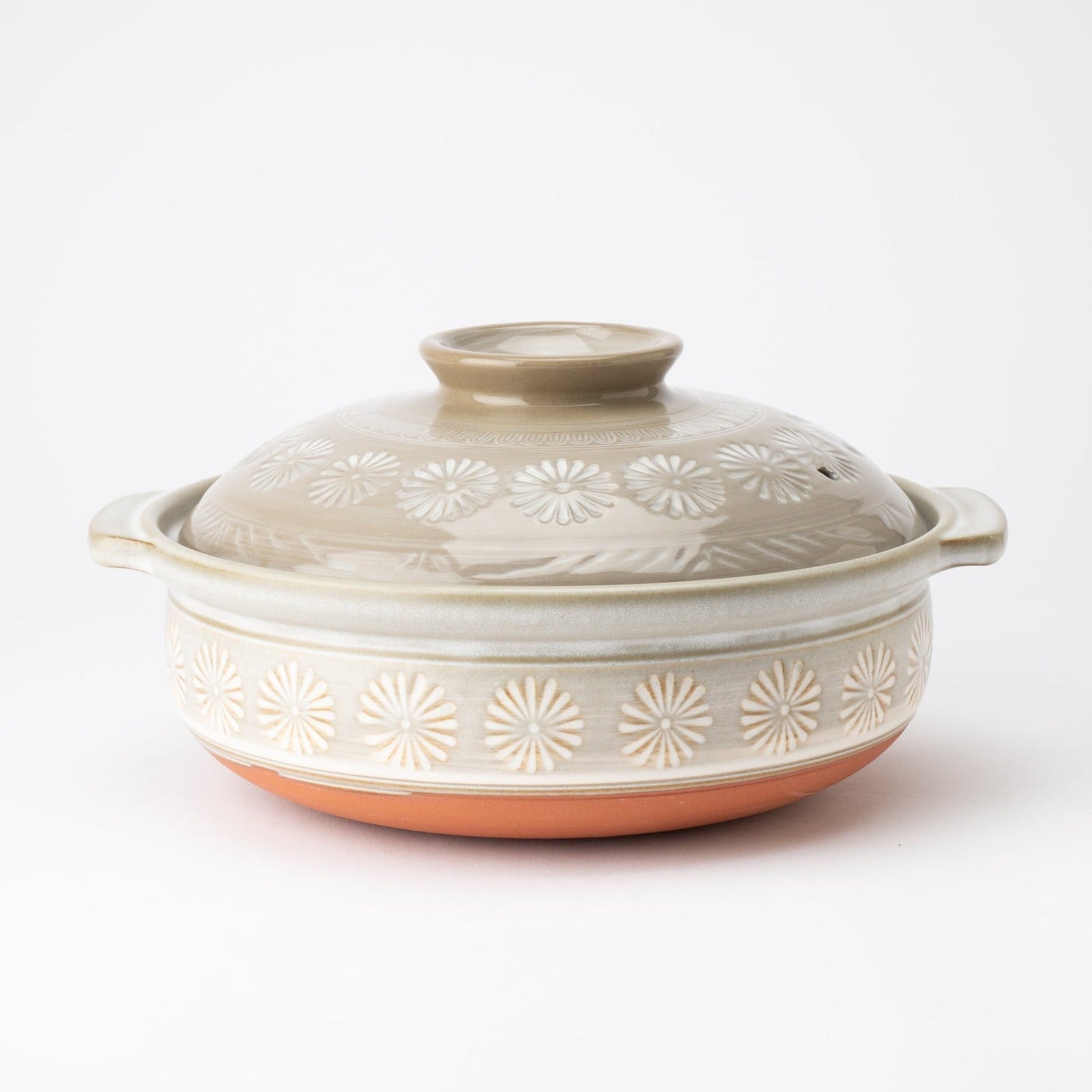 Ginpo Mishima Banko Donabe Japanese Clay Pot for 3 to 4 persons