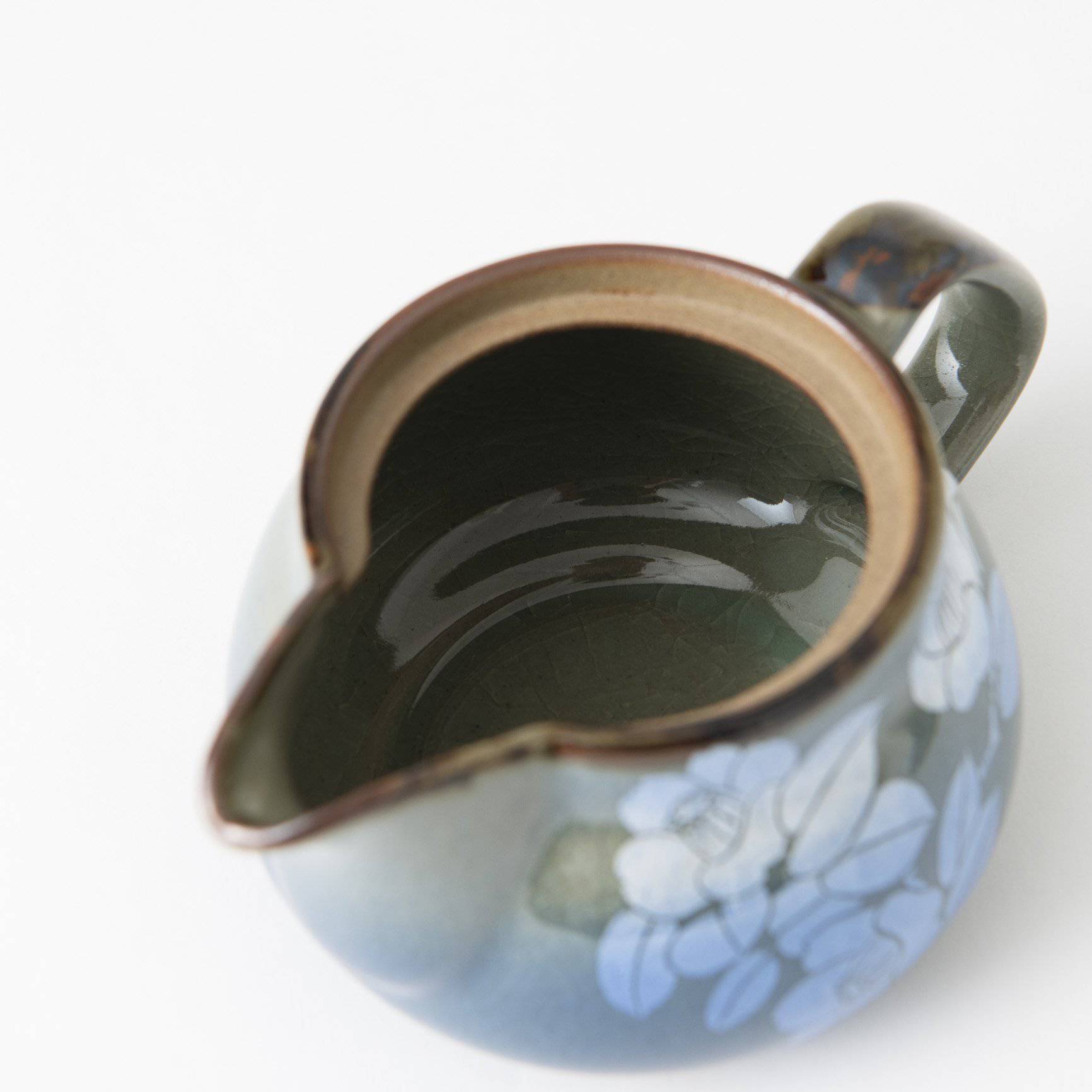 Ginsai Blue Camellia Kutani Japanese Teapot 12.2oz(360ml) - MUSUBI KILN - Quality Japanese Tableware and Gift