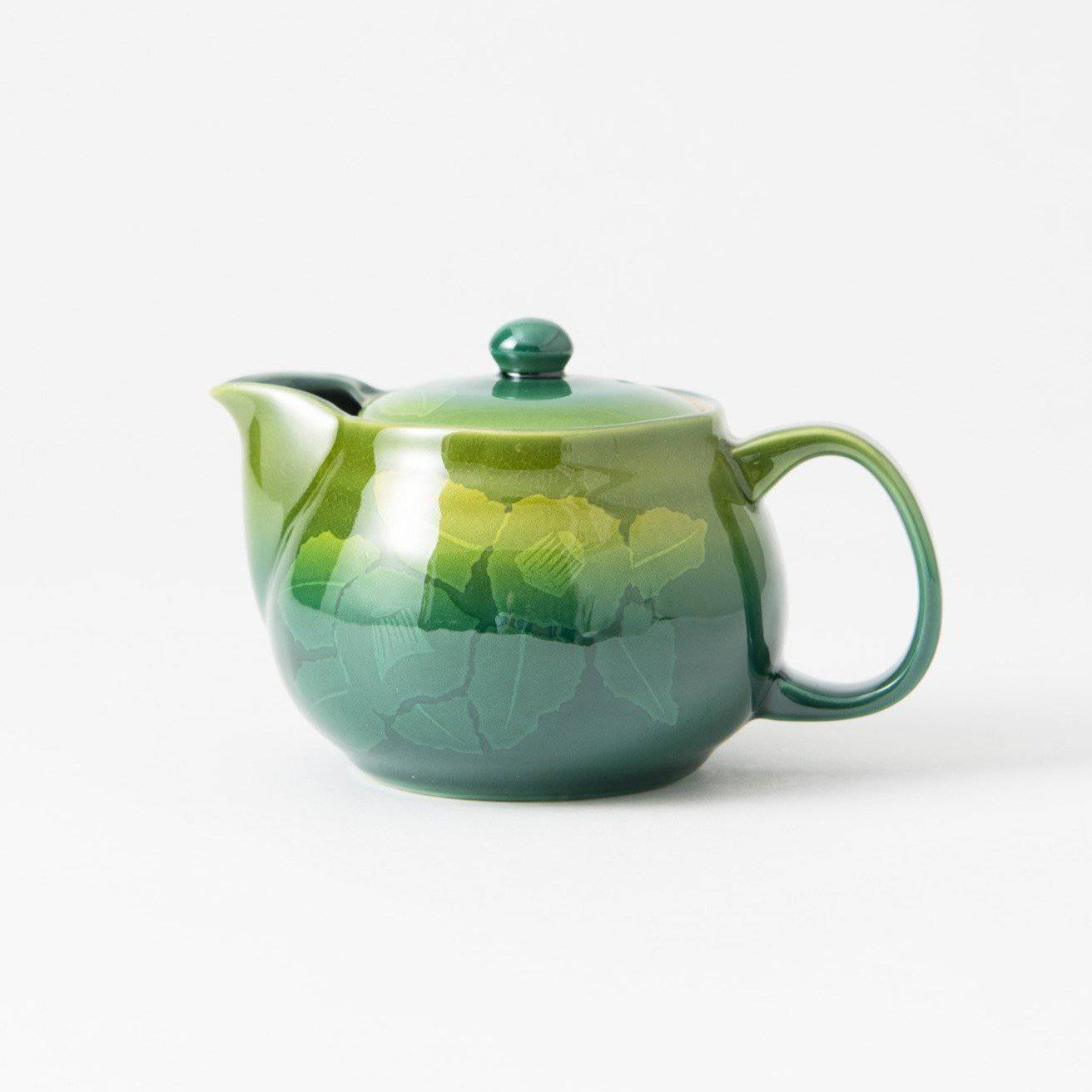 Ginsai Camellia Kutani Japanese Teapot 12.2oz(360ml) - MUSUBI KILN - Quality Japanese Tableware and Gift