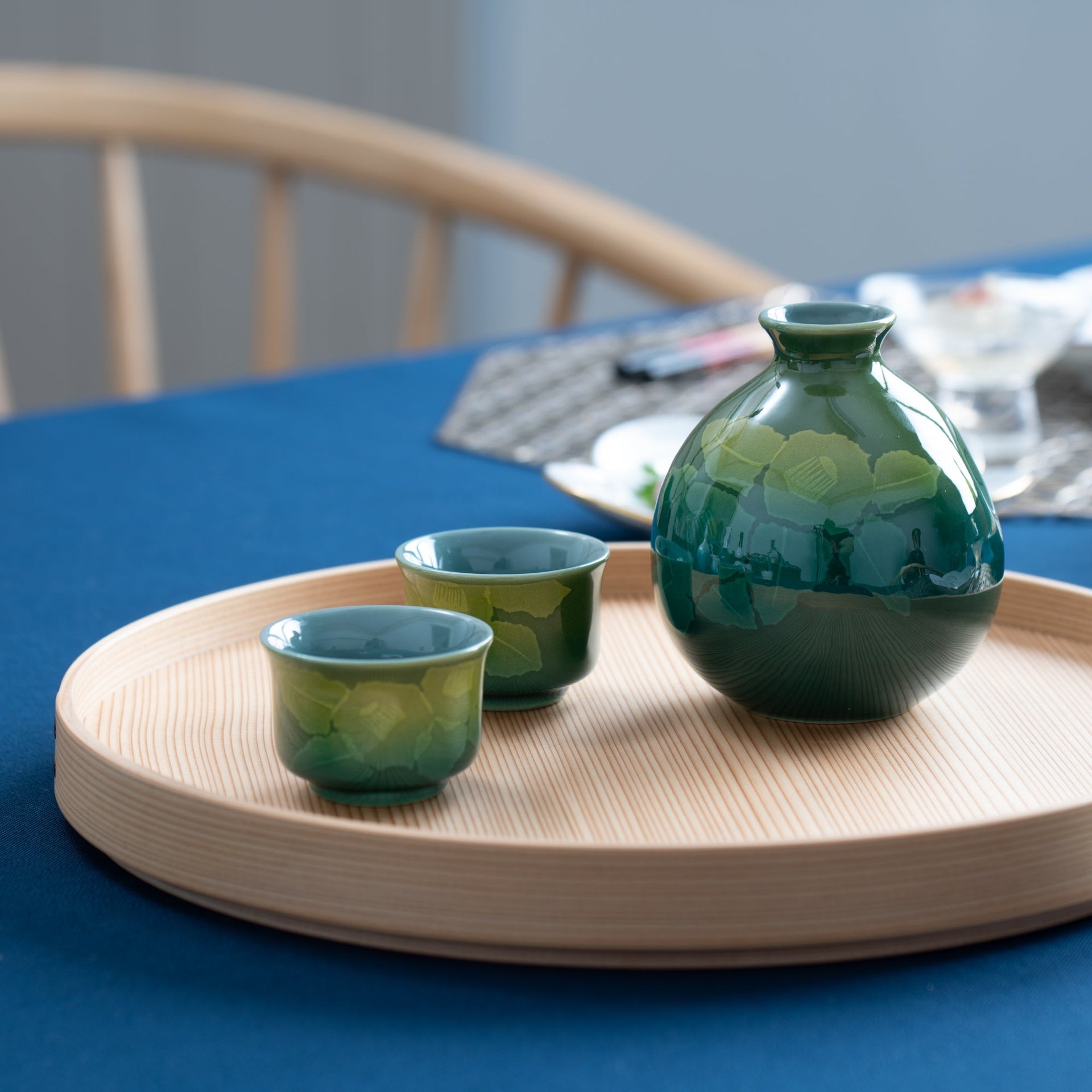 Ginsai Camellia Sake Set