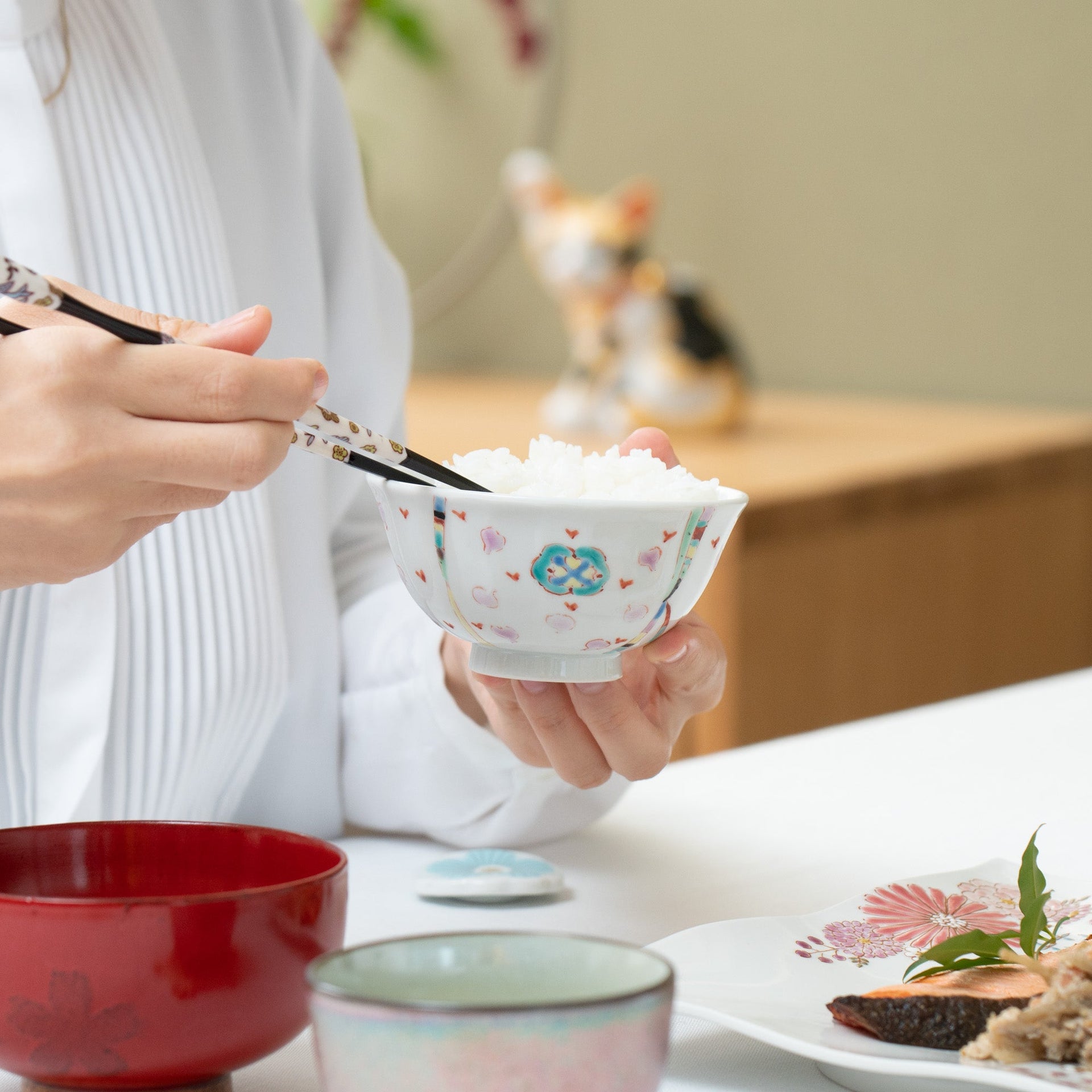 Floral Romance Japanese Rice Bowl