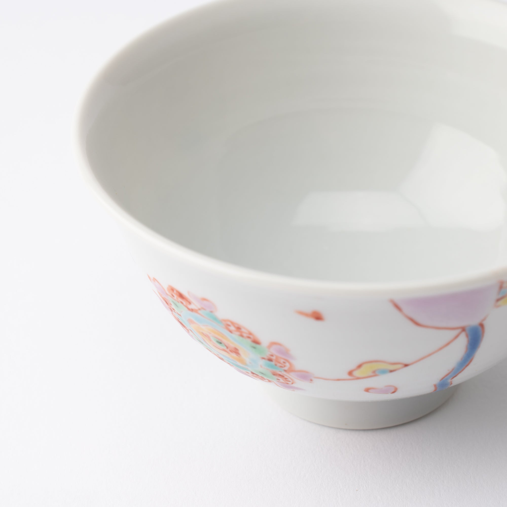 Ginshu Kiln Flower Balloon Kutani Japanese Rice Bowl - MUSUBI KILN - Quality Japanese Tableware and Gift