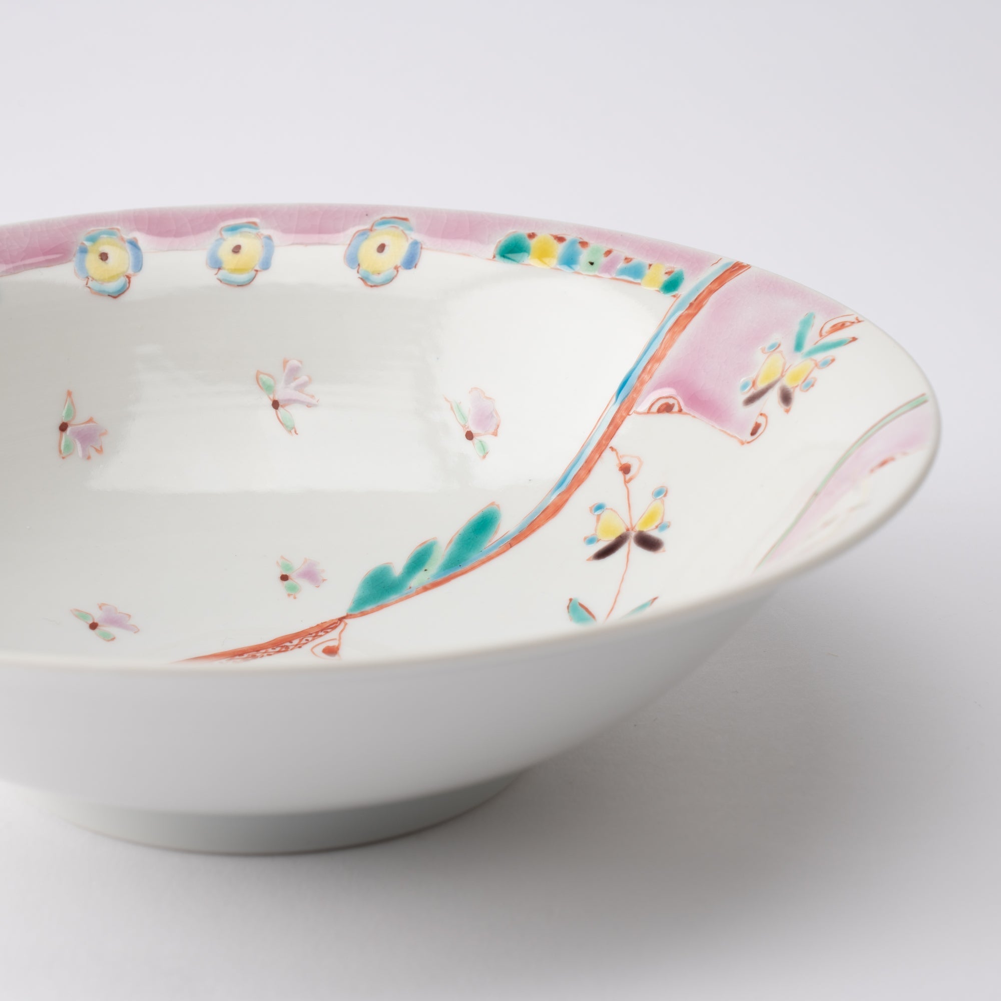 Ginshu Kiln Flower world Kutani Bowl - MUSUBI KILN - Quality Japanese Tableware and Gift