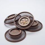 Ginto Suruga Bamboo Basketry Tea Coaster Set - MUSUBI KILN - Quality Japanese Tableware and Gift