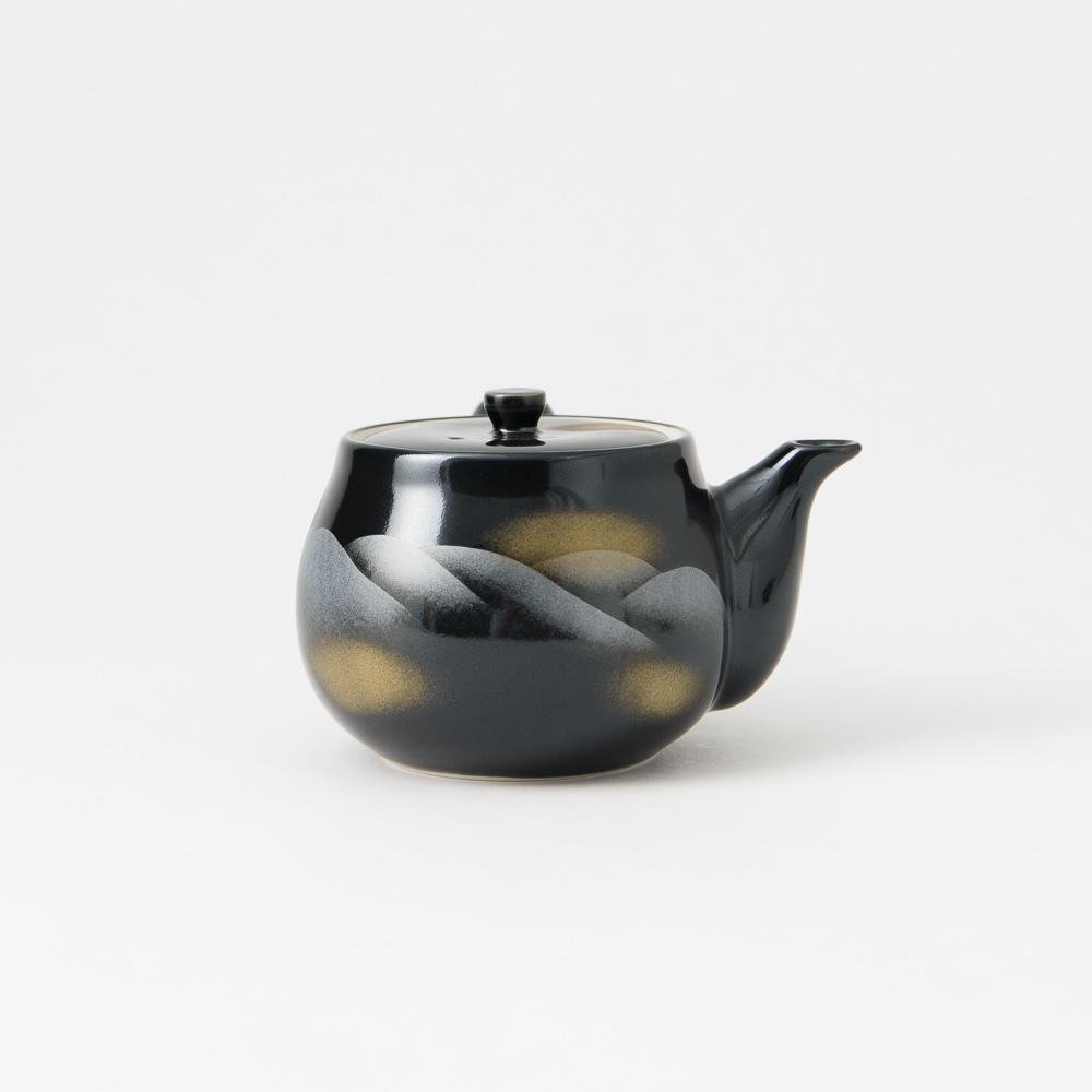 Gold and Silver Mountains Kutani Japanese Teapot Set - MUSUBI KILN - Quality Japanese Tableware and Gift