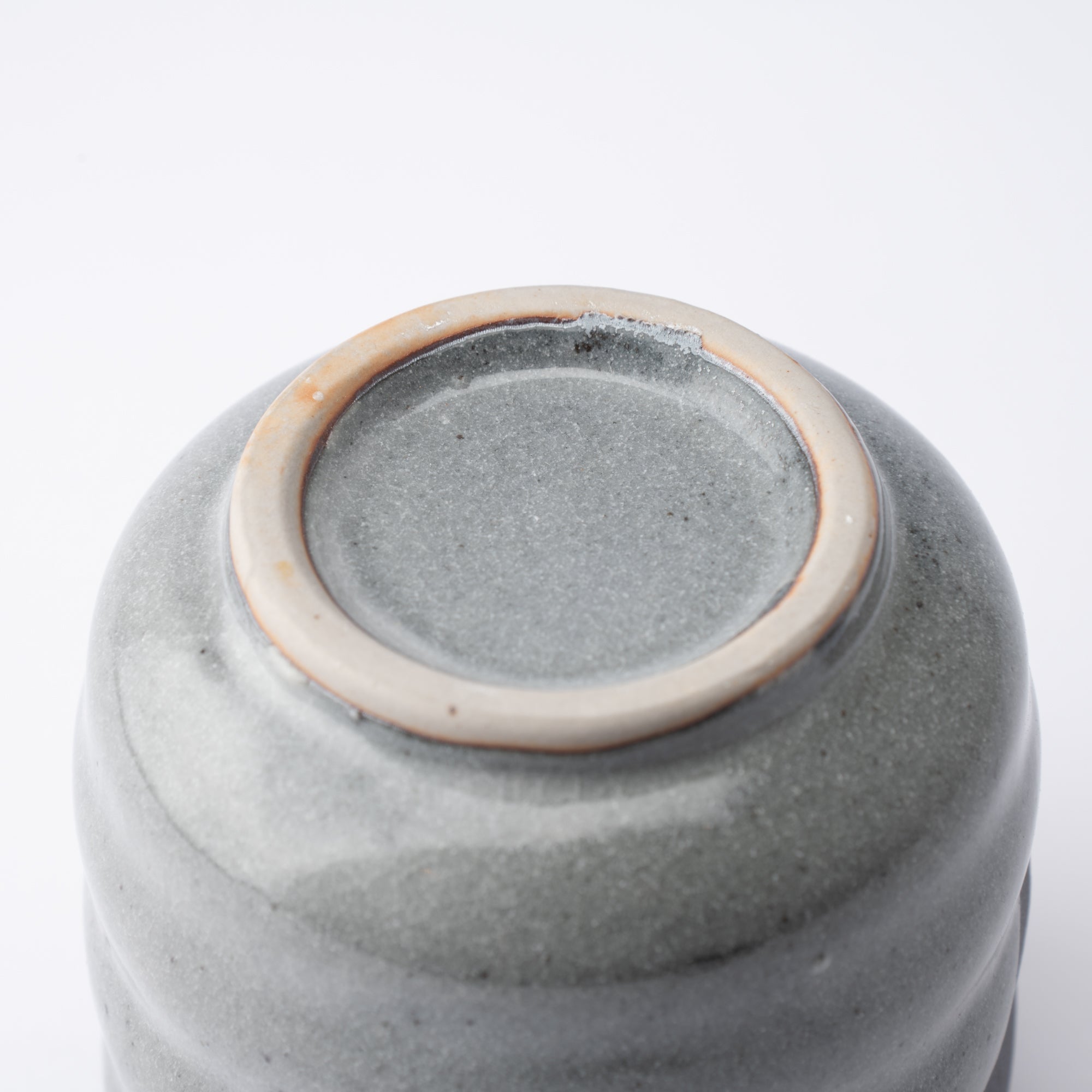 Gray Shino Mino Ware Yunomi Japanese Teacup - MUSUBI KILN - Quality Japanese Tableware and Gift