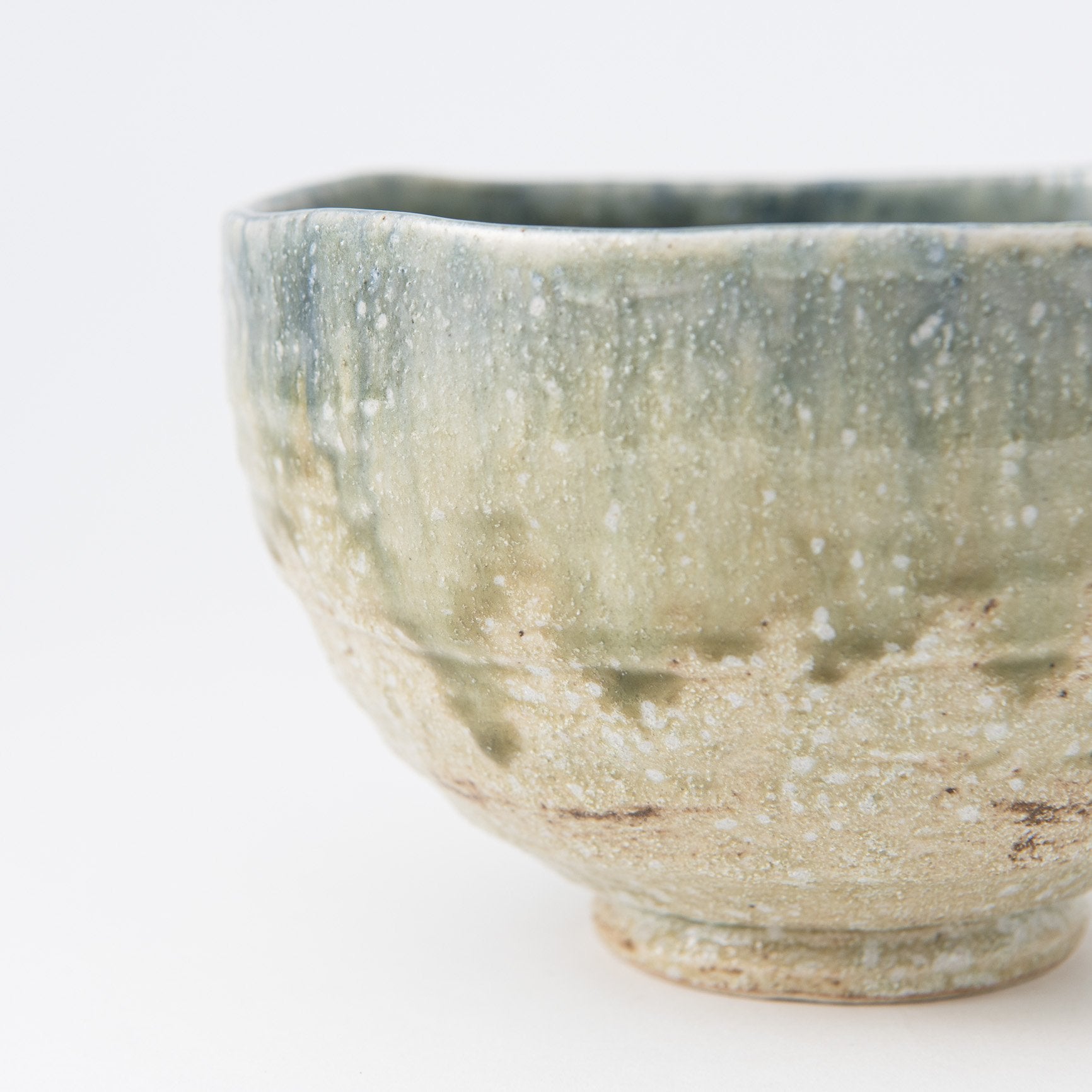 Green Ash Glaze Mino Ware Donburi Bowl L - MUSUBI KILN - Quality Japanese Tableware and Gift