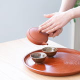 Gyokko Red Clay Tokoname Japanese Teapot 4.1oz(120ml) - Sasame and Ceramesh - MUSUBI KILN - Quality Japanese Tableware and Gift