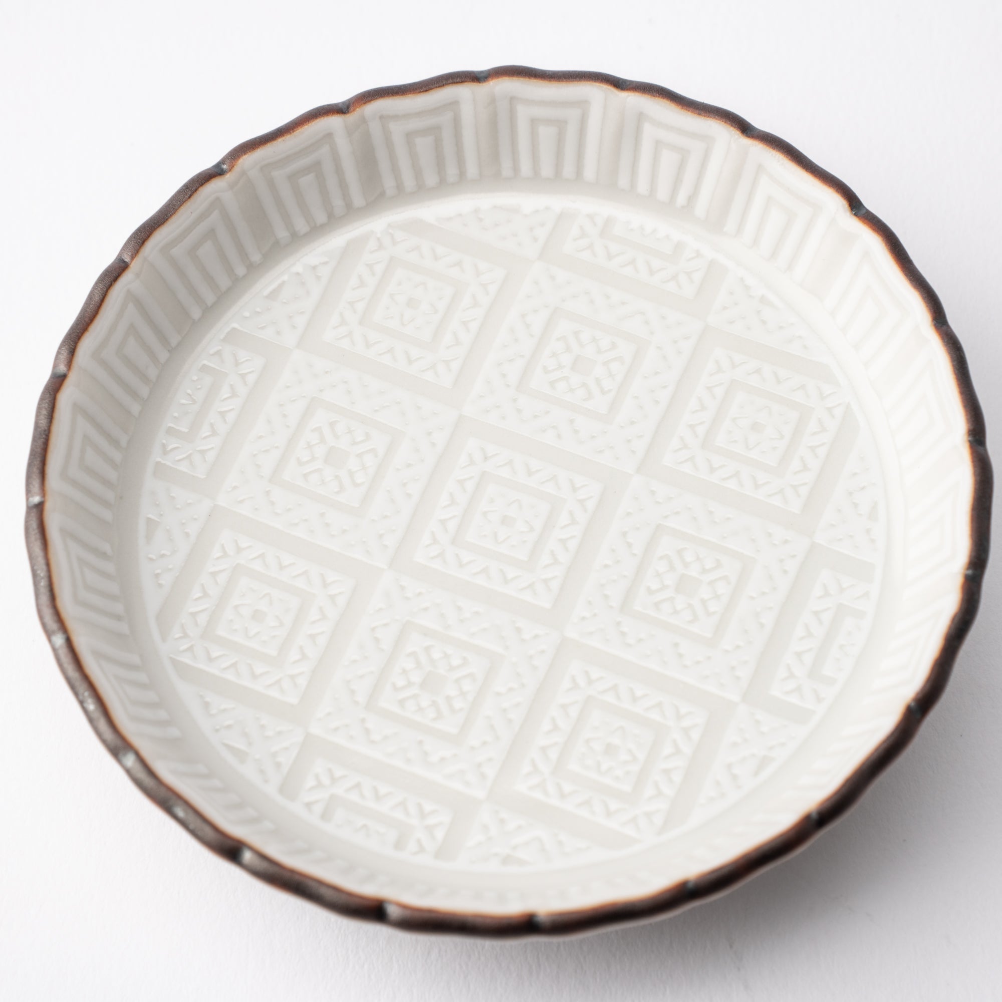 Hachi - Kutani Cobblestone Sauce Plate - MUSUBI KILN - Quality Japanese Tableware and Gift