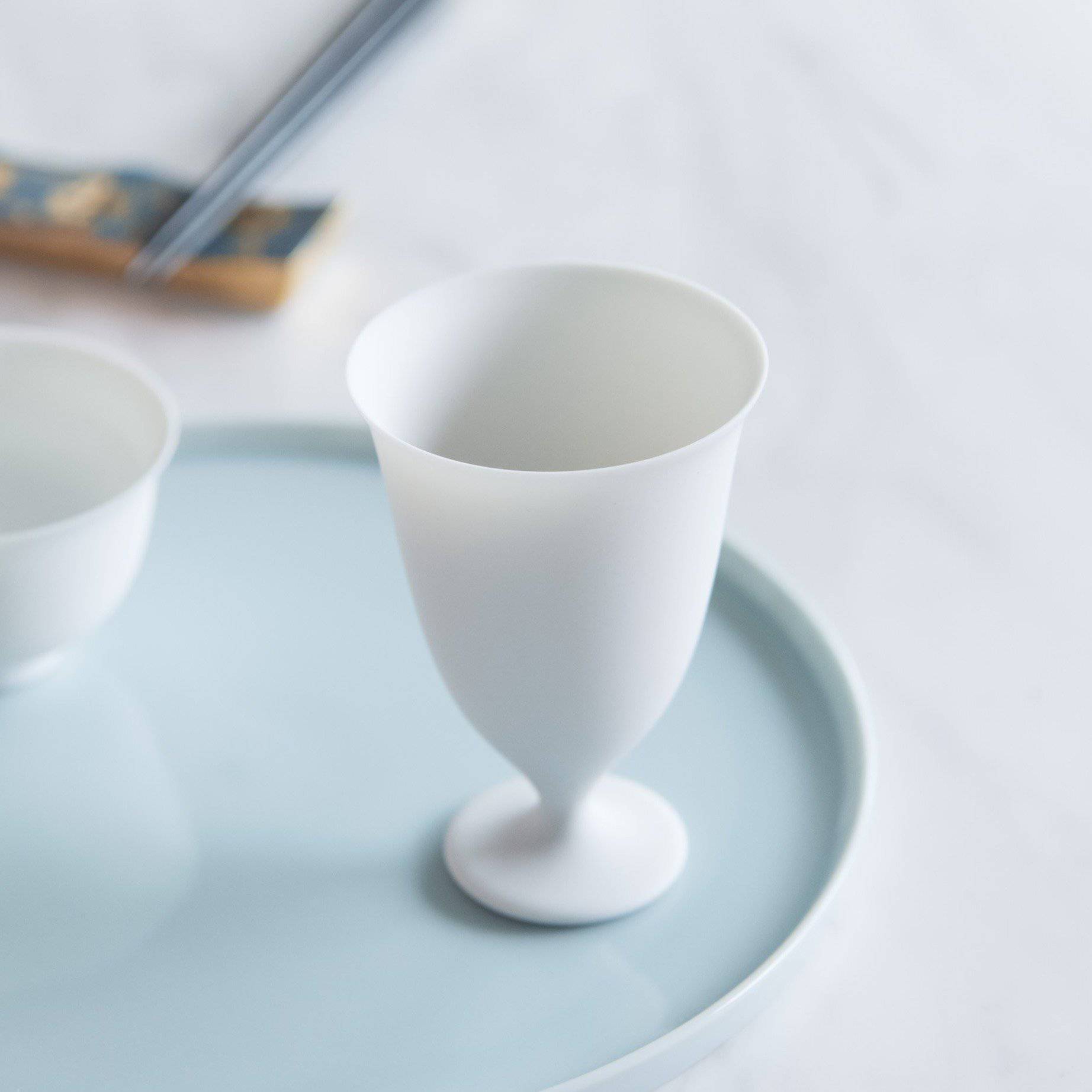 Hanasaka Blanc Rin Kutani Tall Sake Cup - MUSUBI KILN - Quality Japanese Tableware and Gift