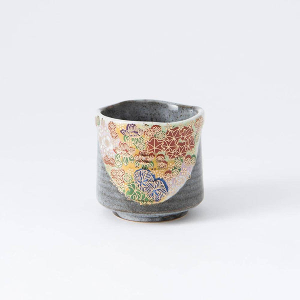 Hanazume Four Seasons Kutani Yunomi Japanese Teacup - MUSUBI KILN - Quality Japanese Tableware and Gift