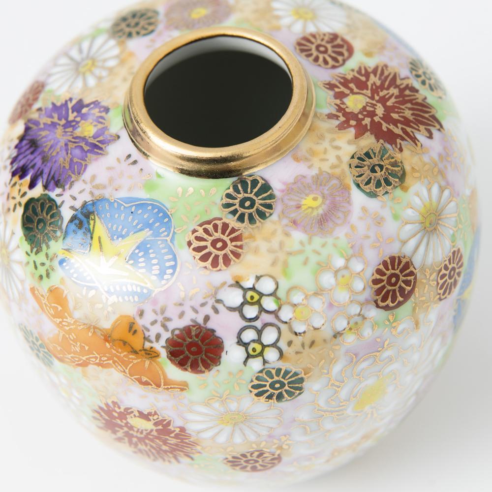 Hanazume Kutani Japanese Flower Vase - MUSUBI KILN - Quality Japanese Tableware and Gift