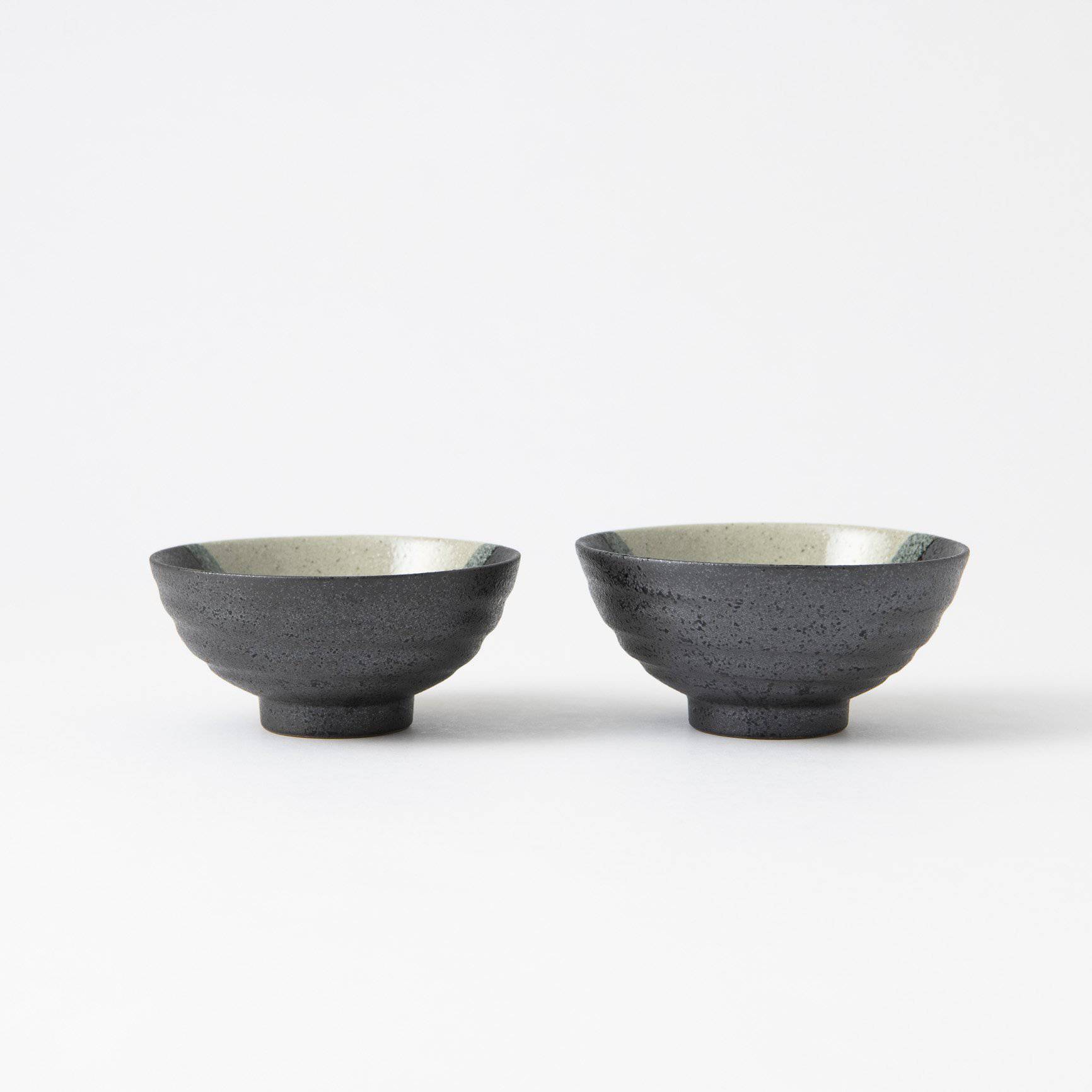 Hanazume Kutani Japanese Rice Bowl Pair - MUSUBI KILN - Quality Japanese Tableware and Gift