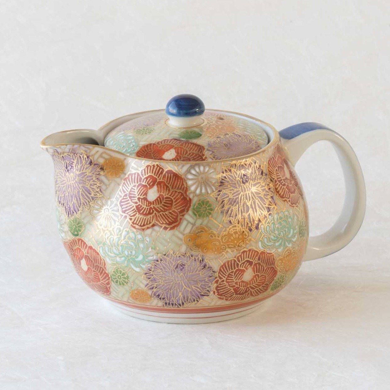 Hanazume Kutani Teapot 12.2oz(360ml) - MUSUBI KILN - Quality Japanese Tableware and Gift