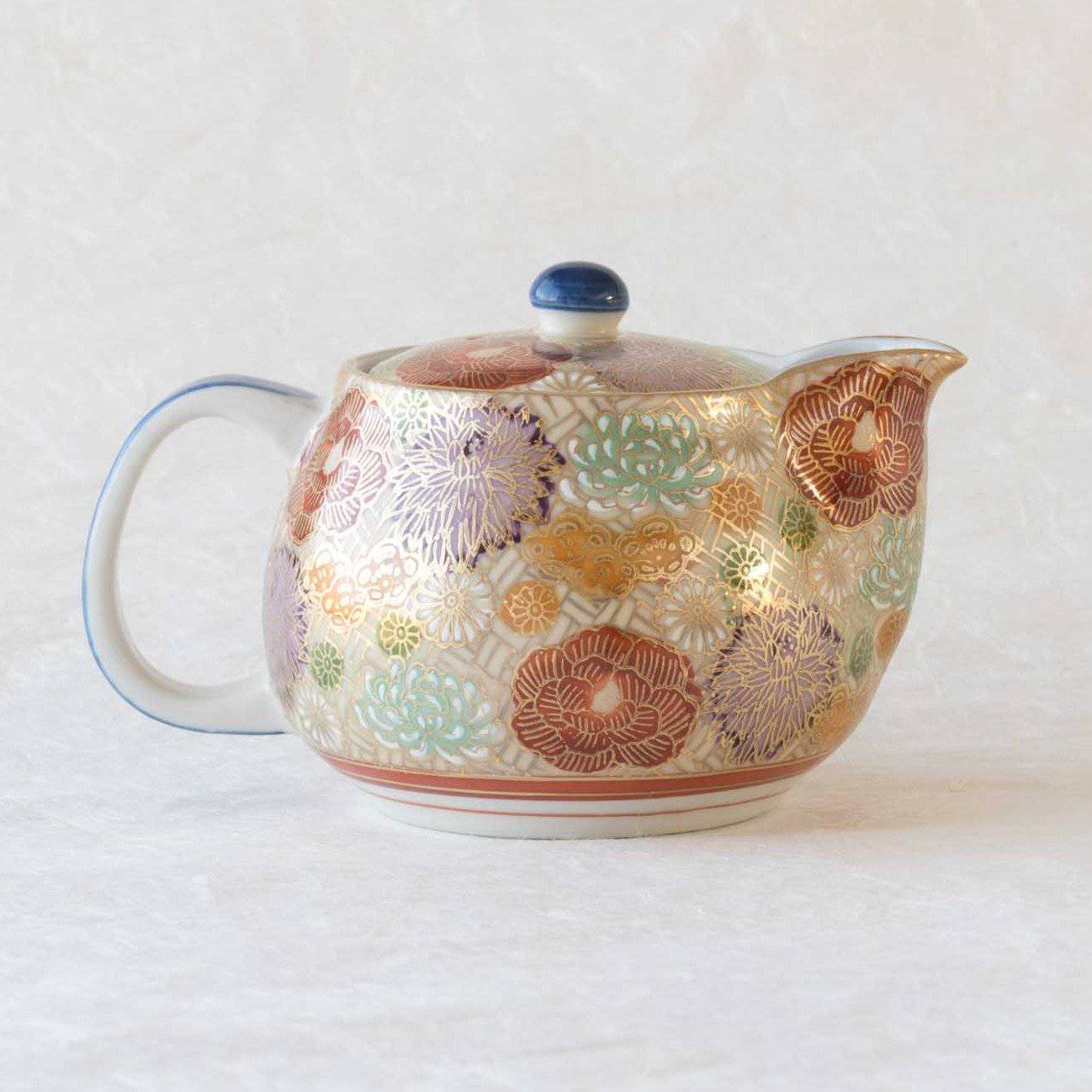 Hanazume Kutani Teapot 12.2oz(360ml) - MUSUBI KILN - Quality Japanese Tableware and Gift