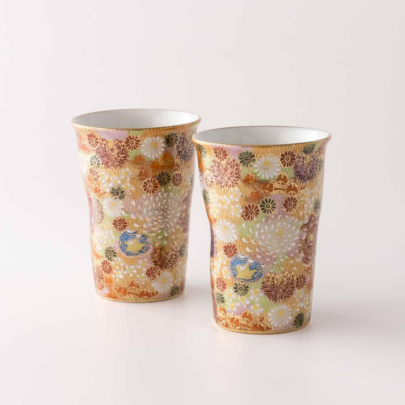 Hanazume Kutani Tumbler Pair - MUSUBI KILN - Quality Japanese Tableware and Gift