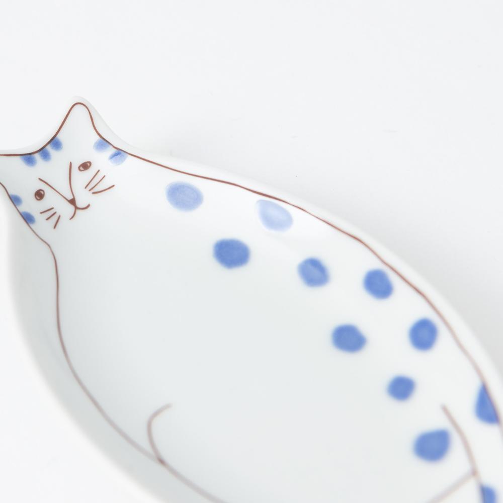 Harekutani Cat Sauce Plate - MUSUBI KILN - Quality Japanese Tableware and Gift