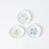 Harekutani Flower Sauce Plate Set - MUSUBI KILN - Quality Japanese Tableware and Gift