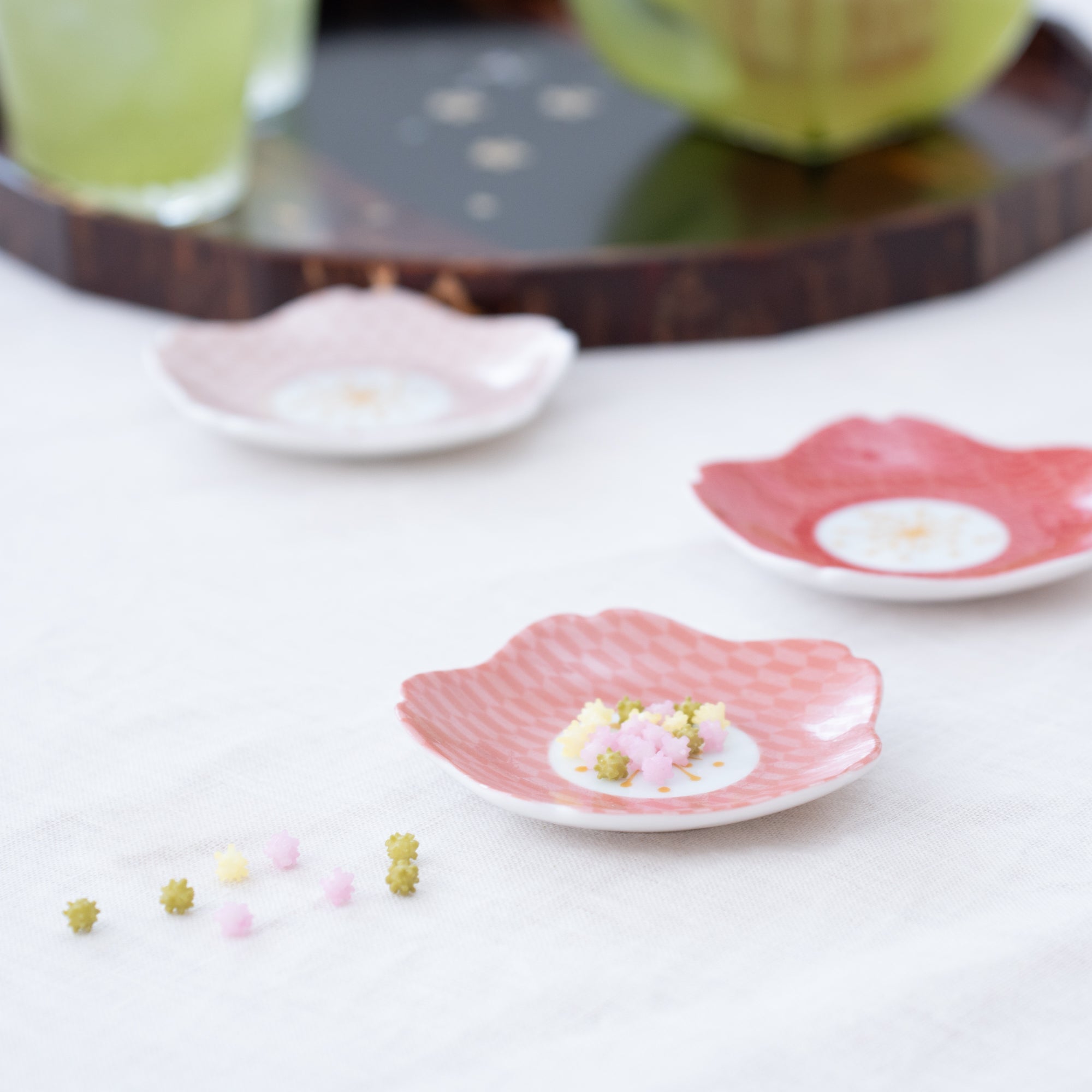 Harekutani Sakura Sauce Plate - MUSUBI KILN - Quality Japanese Tableware and Gift